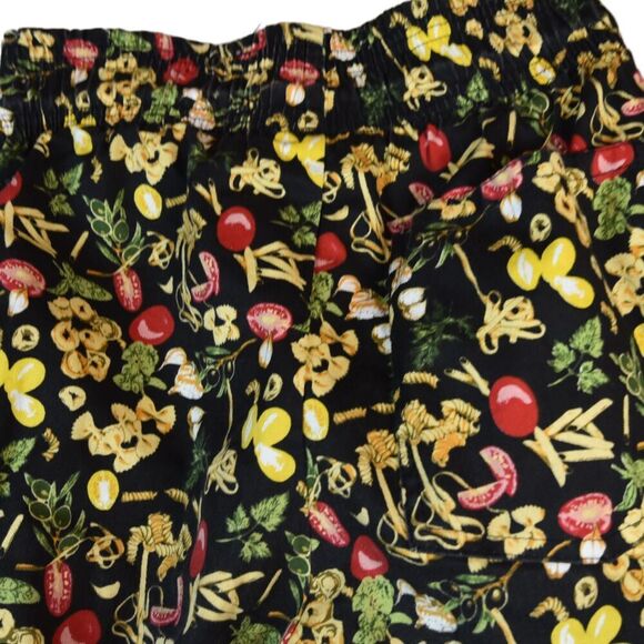 VTG 90s Chef Wear Pasta Italian Made in USA Baggy Elastic Waist Hippie Pants XS - Picture 6 of 13